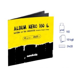 ALBUM NERO 24X33 160GR 10FG MONIKIDS NIK