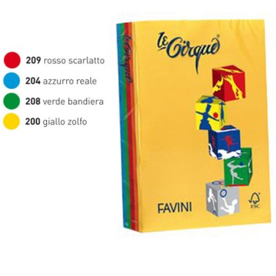 CARTA COLORATA A4 80 GR. 200 FG 4 COL. FORTI ASSOR