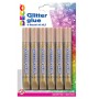 COLLA GLITTER GLUE SET 6 TUBI 10,5 ML COL. ORO