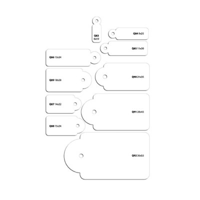 ETICHETTE CON FILO 13X34 CF. DA 200 PZ COL. BIANCO