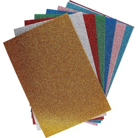 FOGLI EVA 2MM 40X60CM GLITTER COL. ARANCIO SCURO