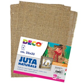 JUTA GREZZA NATURALE F.TO 23X33 CM CF DA 6 PZ