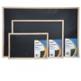 LAVAGNA NERA ARDESIA CON CORNICE IN LEGNO 30X45 CM