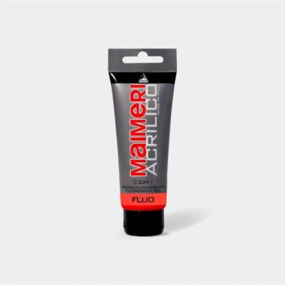 MAIMERI TUBO ACRILICO 75ML COL. ROSSO FLUORESCENTE