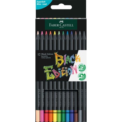 PASTELLI FABER CASTELL BLACK EDITION DA 12 PZ