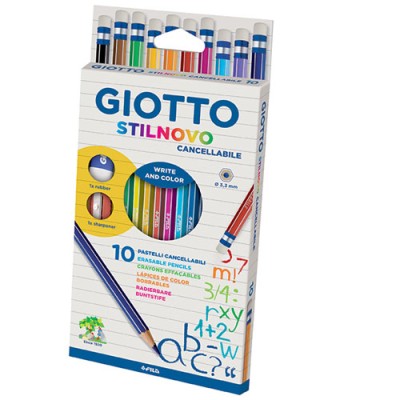 PASTELLI GIOTTO STILNOVO CANCELLABILI DA 10 FILA