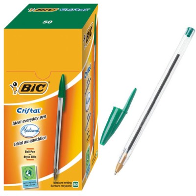 PENNA BIC CRISTAL MEDIUM VERDE CF 50 PZ