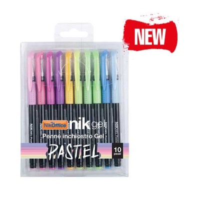 PENNA GEL PASTELLO CF 10 PZ ASS. NIK