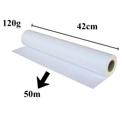 ROTOLO CARTA PLOTTER 42X30M FORO 50 GR.120