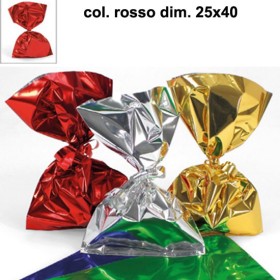 BUSTE REGALO PPL MET. 25X40 CF. DA 100 PZ ROSSO