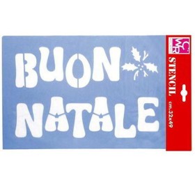 STENCIL SCRITTE NATALIZIE  BUON NATALE 32X49CM