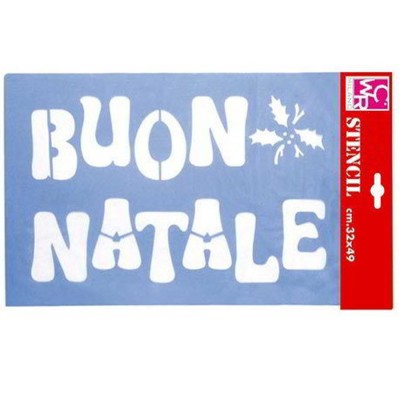 STENCIL SCRITTE NATALIZIE  BUON NATALE 32X49CM