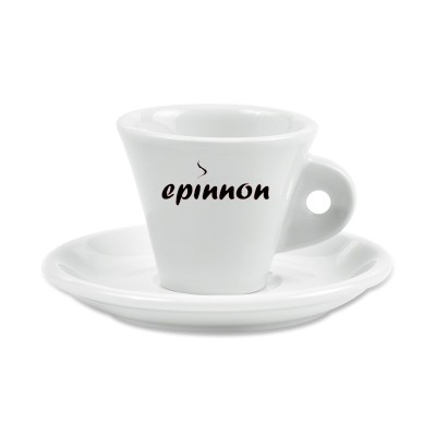 TAZZA CAFFÈ EPINNON BIANCA (LOGO NERO)