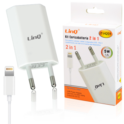 ALIMENTATORE + CAVO ALIMENTAZIONE PER IPHONE