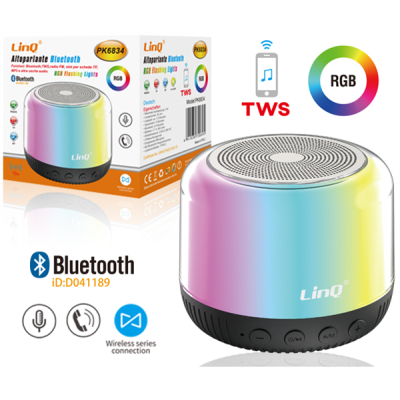 ALTOPARLANTE BLUETOOTH CON LUCI RICARICA TYPE-C