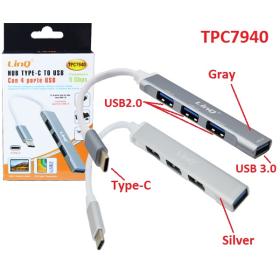 ADATTATORE HUB TYPE-C TO USB