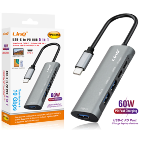 ADATTATORE HUB TYPE-C HUB 5 IN 1