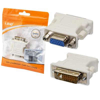 ADATTATORE DA DVI 24+1 MASCHIO A VGA FEMMINA